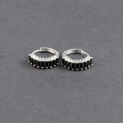Fashion Multicolor Zircon Crystal Small Hoop Earrings Women Stainless Steel Flower Square Cartilage Earring Piercing Jewelry