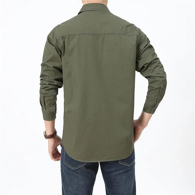 Oversized Shirt 9XL 5XL 8XL 2023 New Men's Regular-Fit Long-Sleeve Solid 100%Cotton Shirt Men's Fat Military Brand Work Shirts