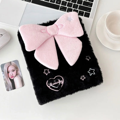 Kawaii A6 Bow Kpop Photocard Binder Collect Book Idol Plush Photo Card Holder Photocards Album