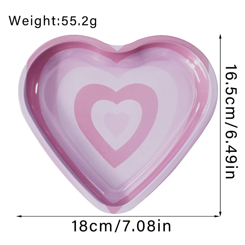 16.5x18CM Love-Shaped Cigarette Tray Tobacco Metal Rolling Tray Plate 60MM Plastics Herb Grinder 2 layer Cigarette Spice Crusher