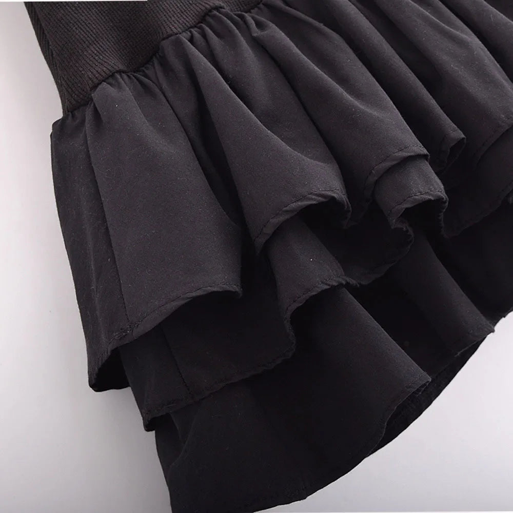Off Shoulder Strapless Mini Dress Knitted Ruffle Layered Decorative Hem Dress Summer Backless Sexy Daring Party Short Dresses