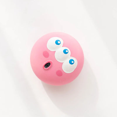 1pc/3pcs/set Dog Sounding Toy With Cute Big Eyeball Design,Pet Durable Latex Chew Interactive Training With Squeaky Dog Toy Ball