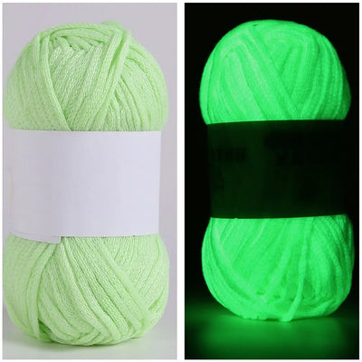 50g/Ball 4mm 80 Meters Luminous Yarn Fluorescent Glow in The Dark Yarn for DIY Arts Crafts Knitting Sweater Hat Scarf Thread