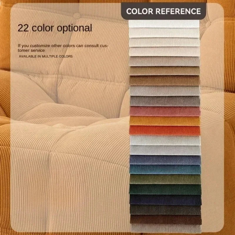 Italian Compressed Soft Sofa Convenient Minimalist Retro Corduroy Sofa Bed Foldable Washable Customizable for Living Room
