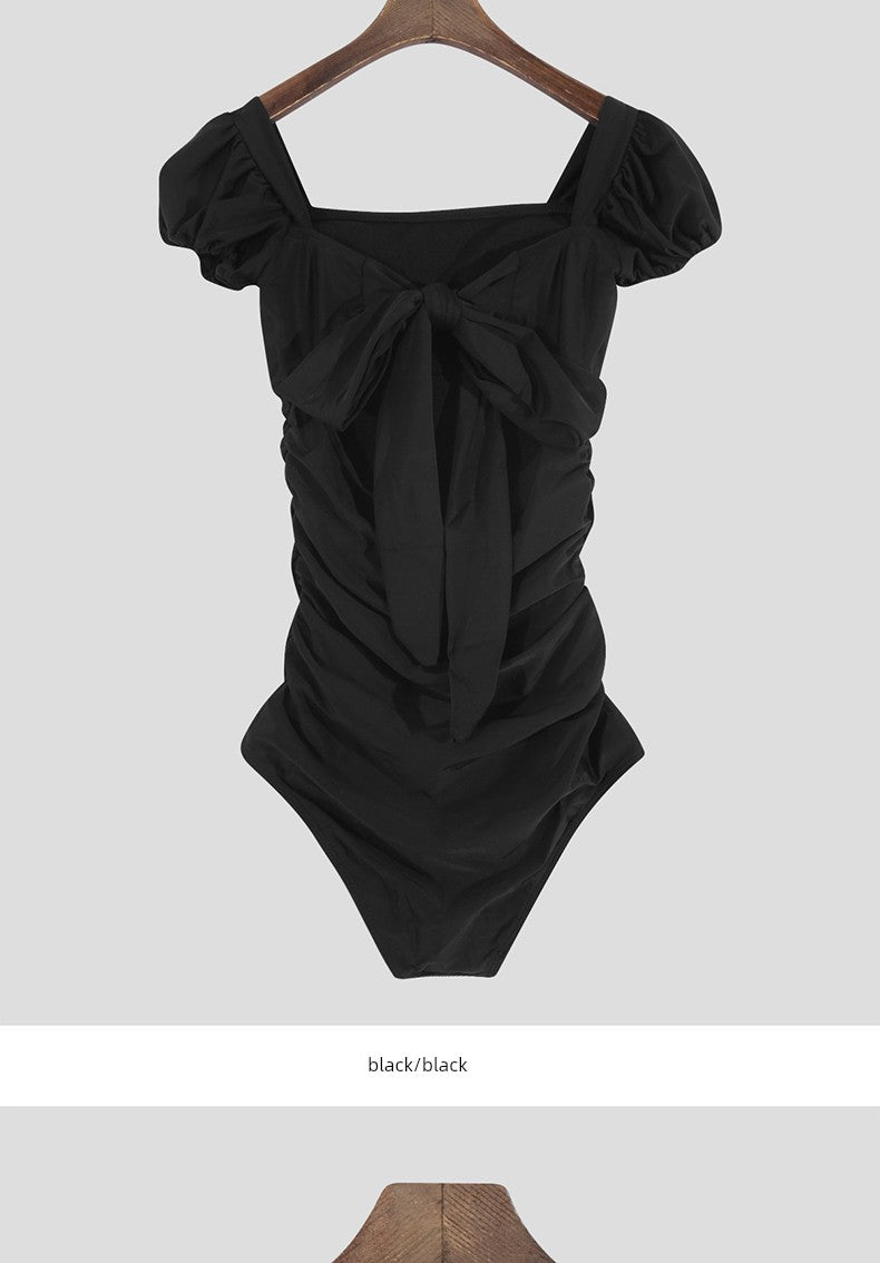 Big Fisherman Open Back Triangle One-Piece Hot Spring Vacation Swimsuit