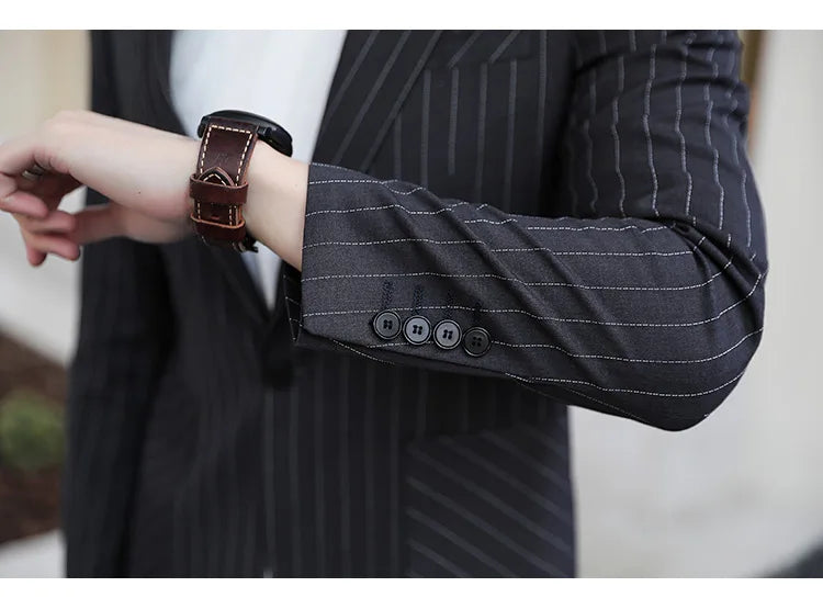2024 Slim Fit Men's Wedding Casual Suit High-End All-in-One Handsome Two Button Fashion Boutique Single West Coat S-5XL