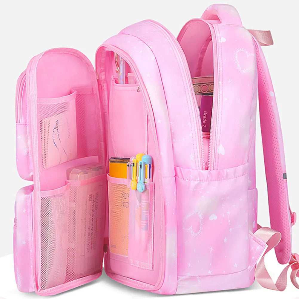 Girl School Bag Backpack Back Pack For Teenager Women Children Female Pink Schoolbag Primary High Bagpack Class Teens Child Kids