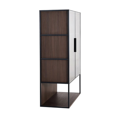 130cm Tall Lighted Display Cabinet, LED Curio Cabinet With Metal Frame And Tempered Glass Door For Living Room Home Office Study