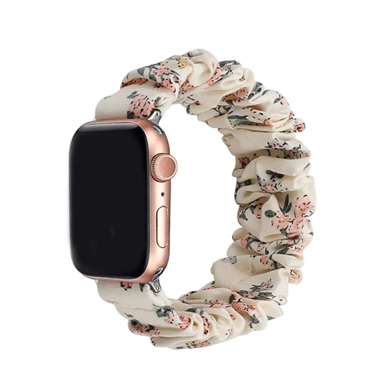 Scrunchie Strap for Apple watch band 44mm 40mm 46 42mm 45 41mm ultra 49mm Loop watchband bracelet iWatch series 10 9 8 7 6 SE 5