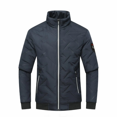 New Autumn Winter Jacket Men Cotton Padded Jacket Korean Fashion Streetwear Casual Jacket Men Stand Collar Coats Jackets 4XL 5XL