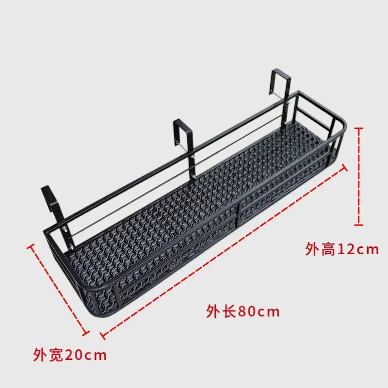 Elegant European-Style Flower Stand Expansive Iron Art Balcony Rail Organizer Decorative Hanging Pot Holder Urban Green Space