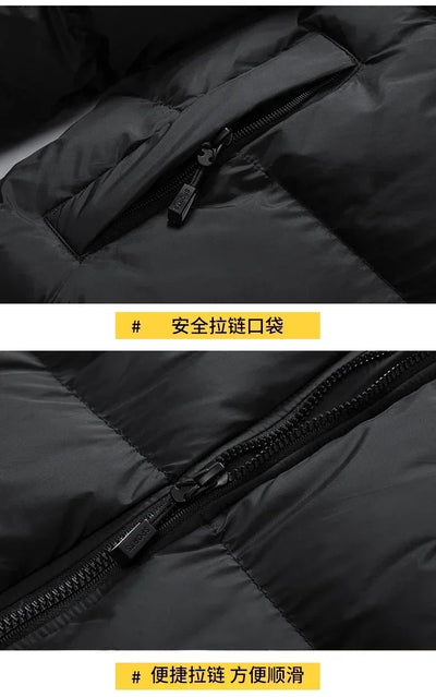 Jacket Male Overcoat Outwear Plus Size 4XL Winter Men Casual Windproof Padded Duck Down Parkas Coat Man Thick Stand Collar Parka