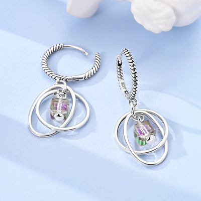 New 925 Sterling Silver Hoop Earrings Heart Bow Gift Box Strawberry Snake Bone Drop Stud Earrings For Women Fashion Jewelry Gift