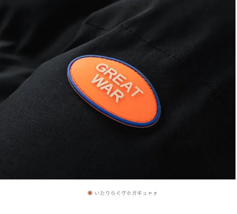 Men Hooded parka Thick Warm Colorful Bubble Coat Winter Jacket Mens Streetwear Hip Hop Parka Korean Black Clothes Puffer Jackets
