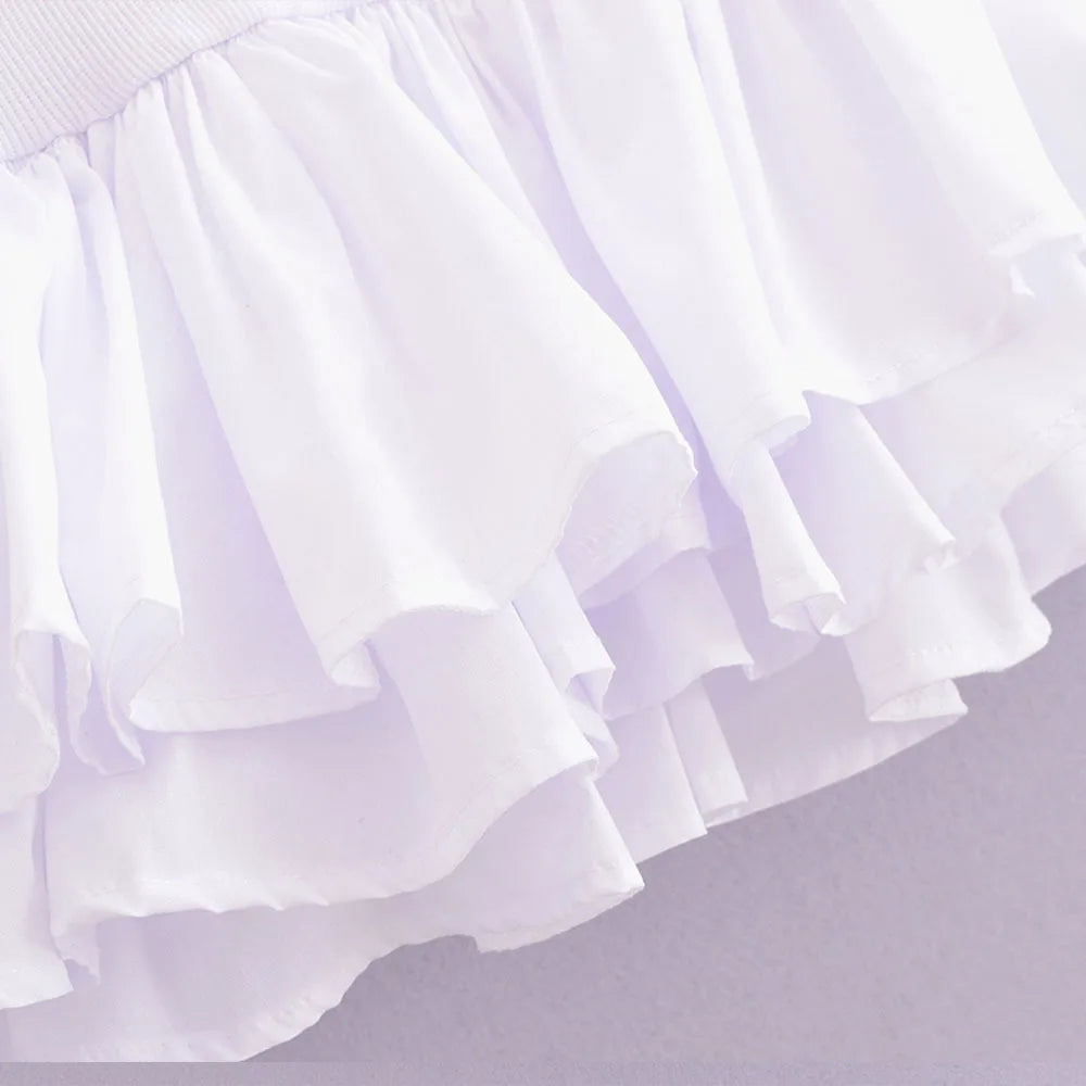 Off Shoulder Strapless Mini Dress Knitted Ruffle Layered Decorative Hem Dress Summer Backless Sexy Daring Party Short Dresses