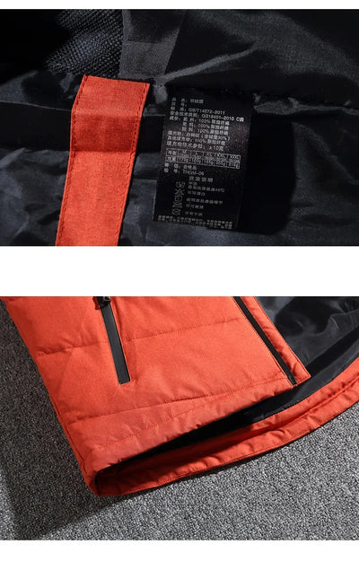 Men's Winter Parkas Hood Thick Warm Waterproof Jackets New Top Male Winter Jacket White Duck Down Parka Casual Goose Feather