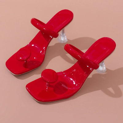 Women Slippers Outdoor Luxury Party Shoes Women 2025 New Summer High Heels Sandals Designer Slippers High Heels Slides Women