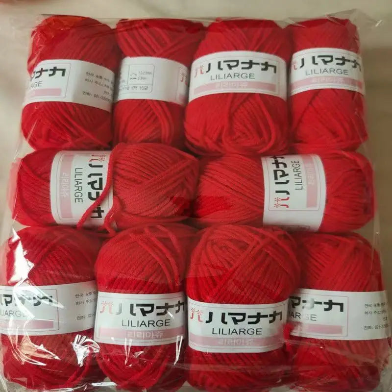 Soft Milk Cotton Knitting Yarn Set Multi Color Handmade Knitting Cotton Yarn For DIY Crochet Scarf Sweater Hat Doll Craft