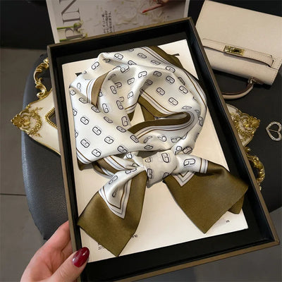 2025 Horse Print Skinny Ribbon Women Scarf Fashoin Hair Hand Wirst Folard Neck Tie Lady Headband Scrunchie Echarpe Silk Scarves
