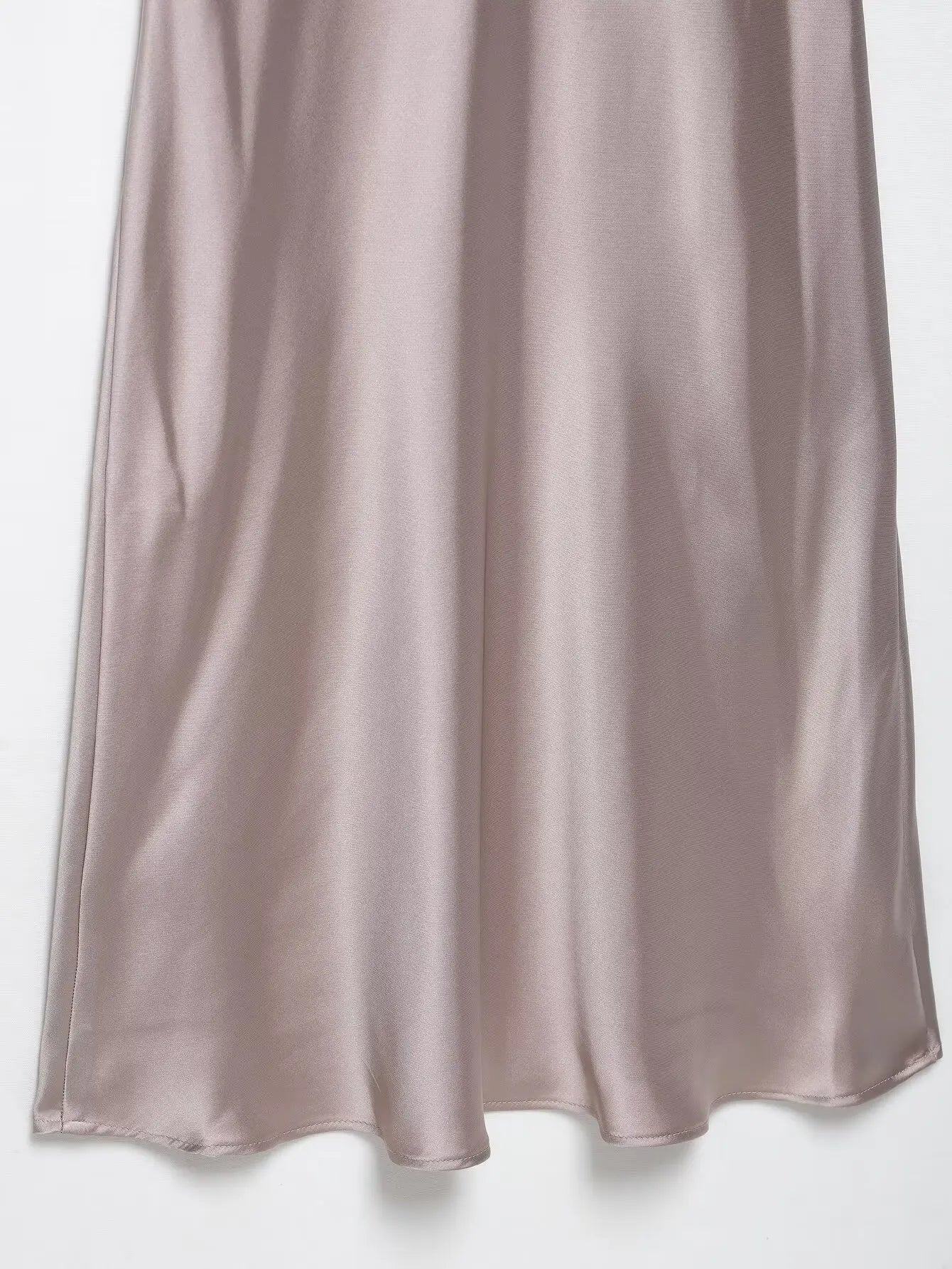 TRAF 2025 Woman Fashion Silk Texture Midi Dress Casual Slim Short Sleeve V Neck Midi Long Dresses Vestidos Mujer