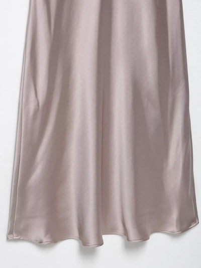 TRAF 2025 Woman Fashion Silk Texture Midi Dress Casual Slim Short Sleeve V Neck Midi Long Dresses Vestidos Mujer