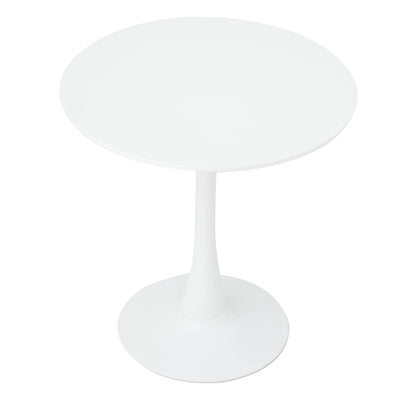 Round Dining Table Elegant White Nordic Tulip Top Dining Table Round Versatile Table Kitchen Coffee Balcony WHite/Black 70cm