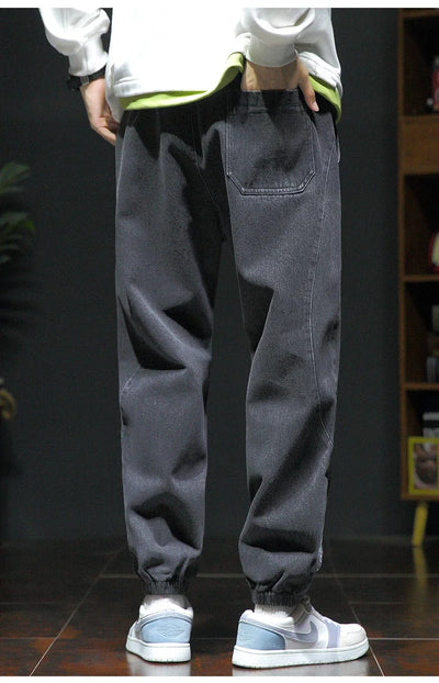 New Style Spring Summer Black Blue Cargo Jeans Men Streetwear Denim Jogger Pants Male Baggy Harem Jean Trousers Large Size M-8XL