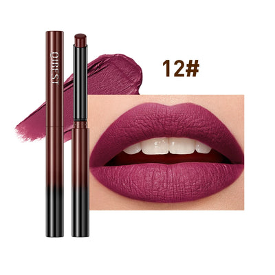 New Velvet Matte Lipstick Long Lasting Waterproof Lipstick Non-Stick Cup Lip Stain Tint Cosmetics Lip Pencil Liner Makeup