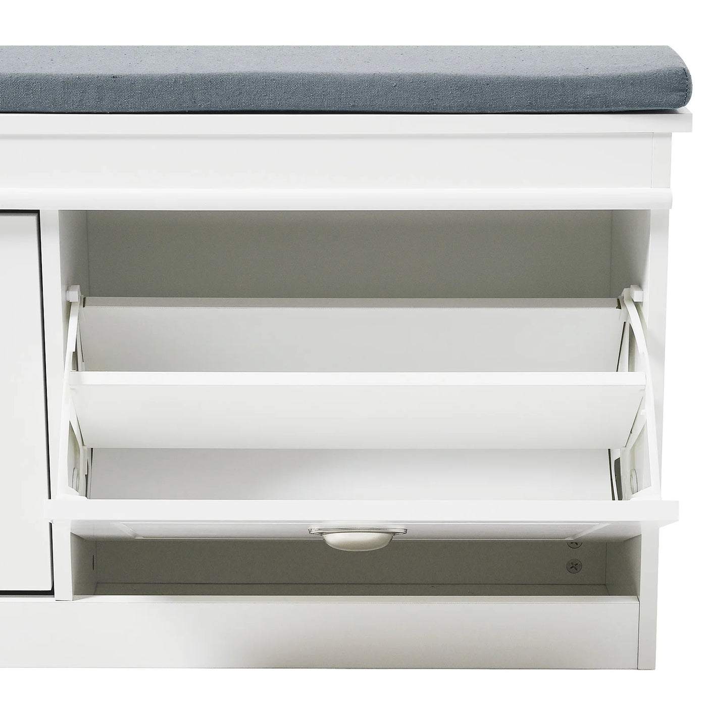 【Breeins】Flip Down Shoe Bench Cabinet, Shoes Rack Storage Organizer Shelf Home Decoration For Entryway