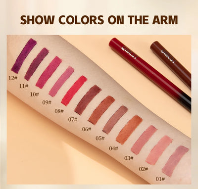 New Velvet Matte Lipstick Long Lasting Waterproof Lipstick Non-Stick Cup Lip Stain Tint Cosmetics Lip Pencil Liner Makeup