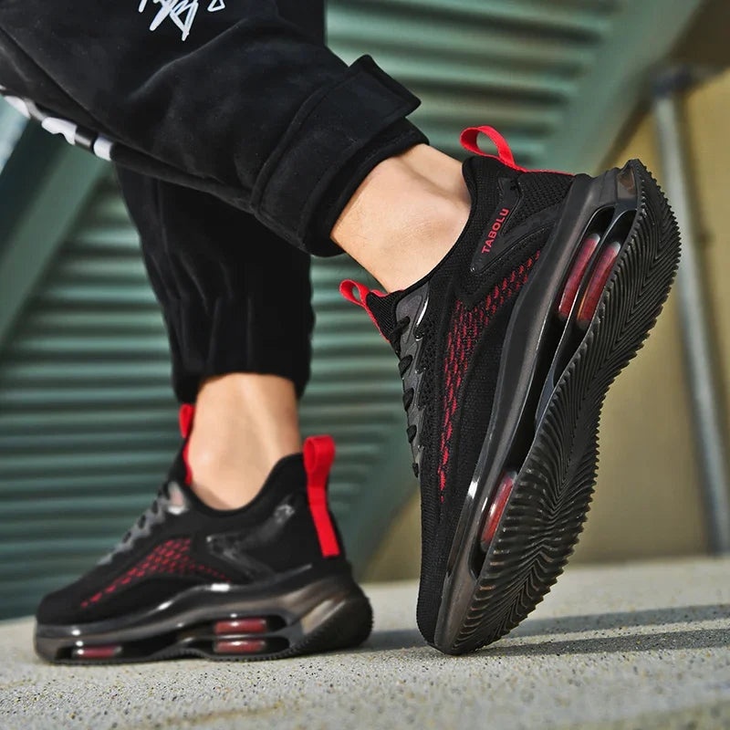 Sneakers Men New Fashionable Thick Soled Anti Slip Shock-absorbing Running Casual Sneakers Summer Mesh Shoes Zapatillas Hombre
