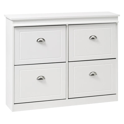 【Breeins】Flip Down Shoe Bench Cabinet, Shoes Rack Storage Organizer Shelf Home Decoration For Entryway