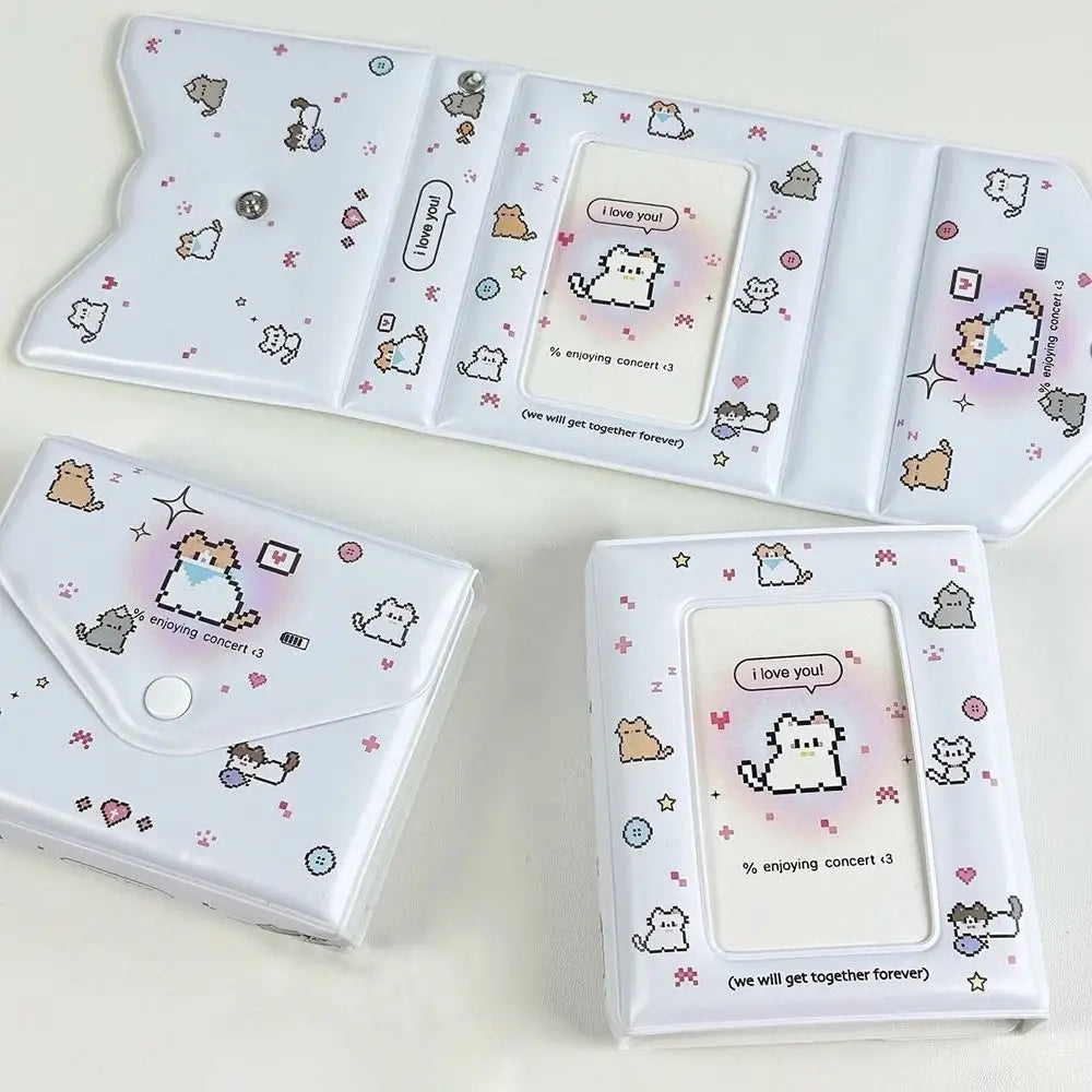 Kpop Photocard Binder Photo Card Holder 3 Inch Card Sleeves Idol ID Cards Collector Kawaii 32pcs card Capacity