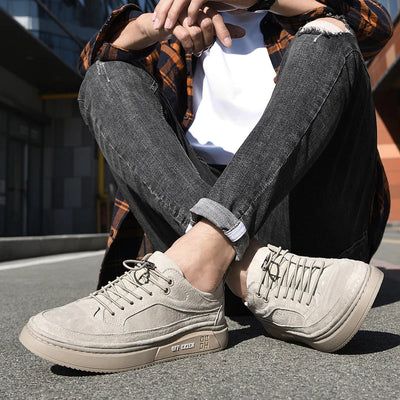 Italian Genuine Leather Casual Shoes White Oxford shoes Mens Sneakers Outdoor Walking Shoes Men's Business casual leather shoes