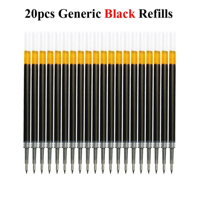 5pcs High-quality Retractable Gel Pen 0.5mm Quick Dry Black Ink Pen Fine Tip Smooth Writing Cutes Pen School Office Supplies