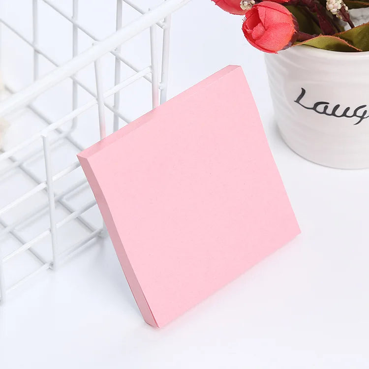 100Sheet Colorful Self-Stick Sticky Notes Pastel Sticky Notes Notepad Planner Sticker Memo Pad Stationery School Office Supplies
