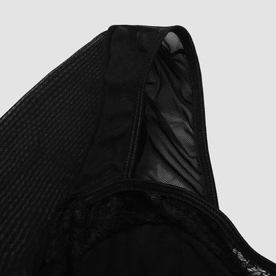 Sexy Lace Mesh Long sleeved Bustier Women's Y2k Corset Gauze Backless Slim Crop Top Square Neck Casual Tank Top T-shirt Camisole