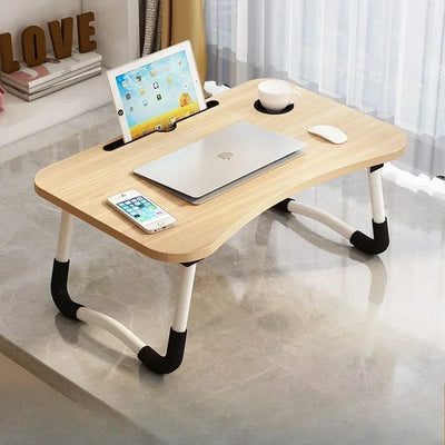 Foldable Learning Desk Convenient Computer Desk Installation Free Small Desk Anti Slip Desk Multifunctional Bed Storage Desk