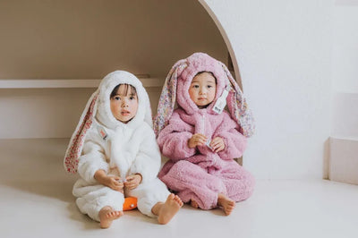 Winter Winter  Baby Romper Boys Girls Zipper Newborn Jumpsuit Cute Hooded Rabbit Pajamas Baby Girl Clothes 1-2 Years