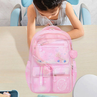 Girl School Bag Backpack Back Pack For Teenager Women Children Female Pink Schoolbag Primary High Bagpack Class Teens Child Kids