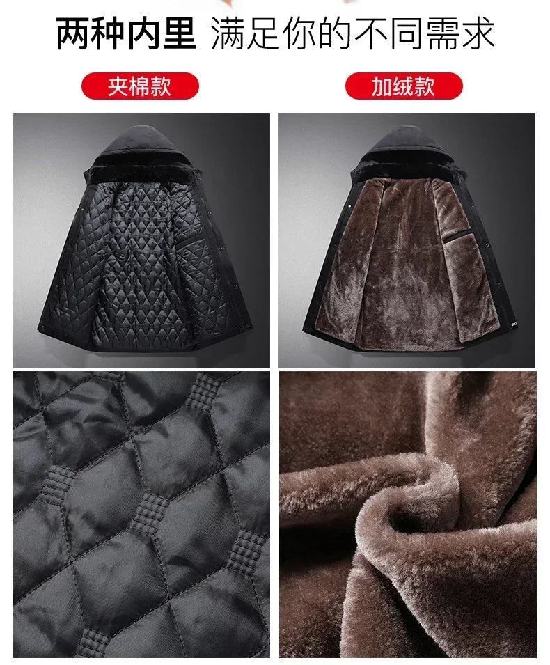 Winter Jacket Men Thicken Warm Parkas Hooded Coat Fleece Man's Jackets High Quality Outwear Jaqueta Masculina Drop Shipping