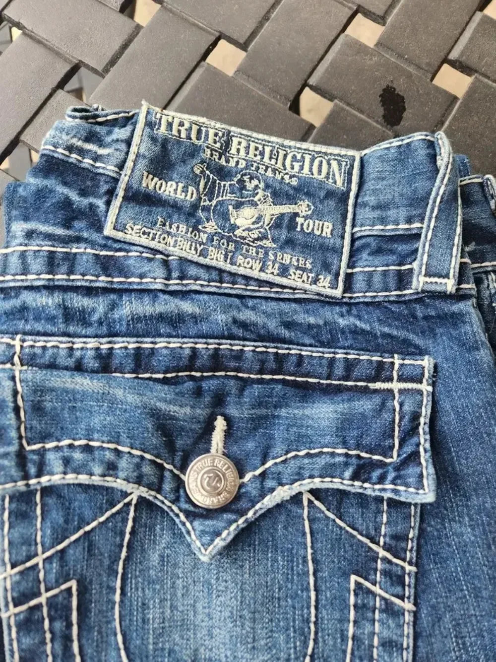 High Waisted Y2k Jeans Retro Blue Ripped Jeans for Women Line Sewn Gothic Punk Trumpet Jeans Casual Slim Streetwear Trousers