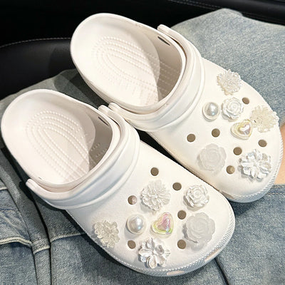 Shoe Charms for Hole Shoe Accessories Artificial Crystal Shoe Buckle Decoration Charm Set Kids Party Xmas Gifts