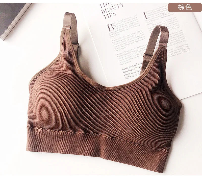 Women Seamless Bra Beautiful Back Sport Underwear Elastic Fitness Crop Top Yoga Vest Breathable Athletic BrassiereCasul Wear