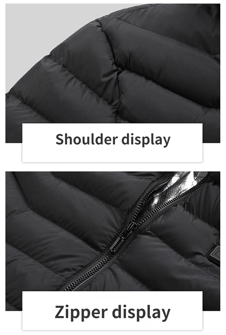 21 Areas Electric Winter Heated Jacket Men's Women's Motorcycle Jacket USB Heating Jacket Heated Vest Moto Thermal Coat Clothing