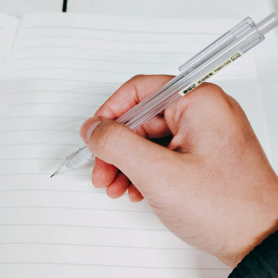 Mixed Loading 0.5&0.7mm Mechanical Pencil White Simple Automatic Pen for Students School Supplies Office Accessories Stationery
