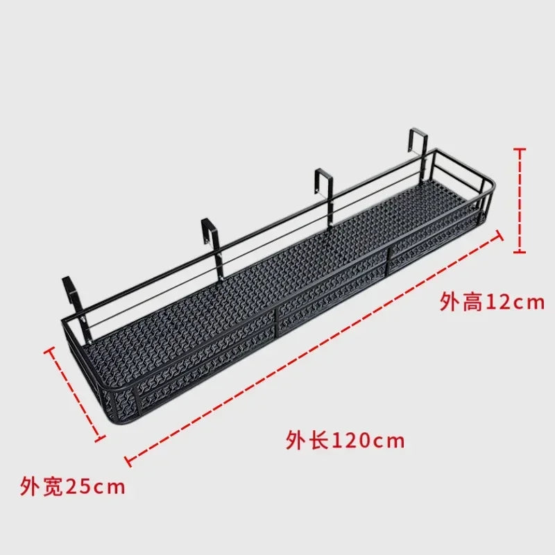 Elegant European-Style Flower Stand Expansive Iron Art Balcony Rail Organizer Decorative Hanging Pot Holder Urban Green Space