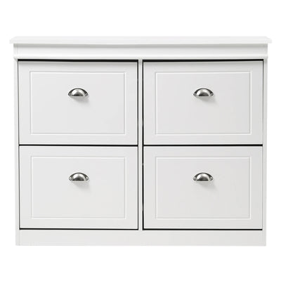 【Breeins】Flip Down Shoe Bench Cabinet, Shoes Rack Storage Organizer Shelf Home Decoration For Entryway