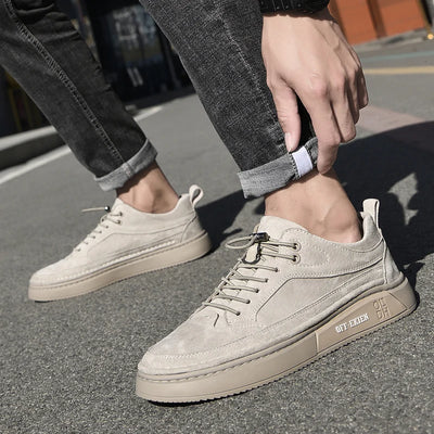 Italian Genuine Leather Casual Shoes White Oxford shoes Mens Sneakers Outdoor Walking Shoes Men's Business casual leather shoes