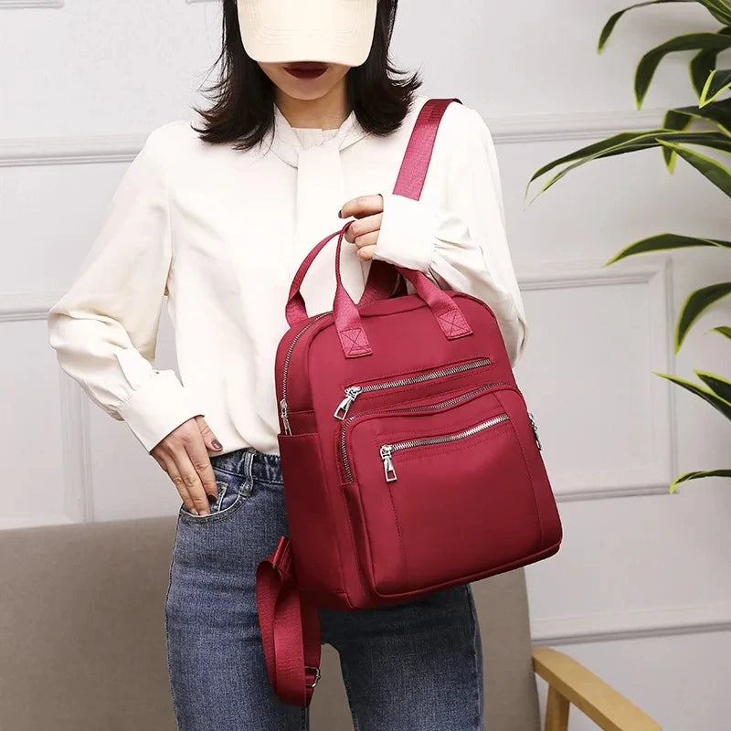 Women Backpack Travel Casual Waterproof Women's Shoulder Bags Female Large Capacity Oxford Rucksack Black Purse